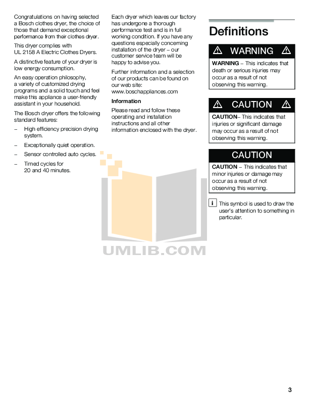 PDF manual for Bosch Washer Axxis WAS20160UC