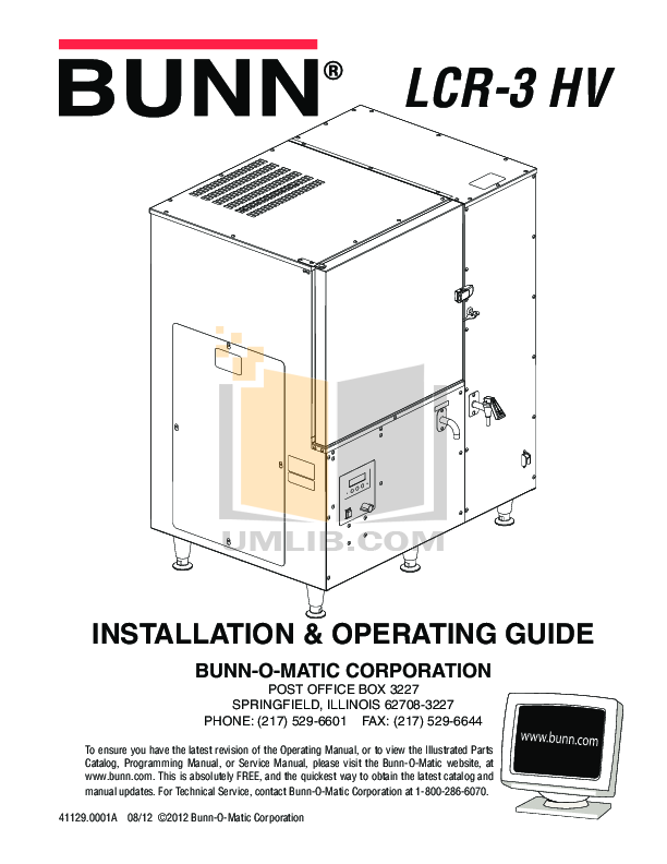 Download free pdf for Bunn LCR2 Coffee Maker manual