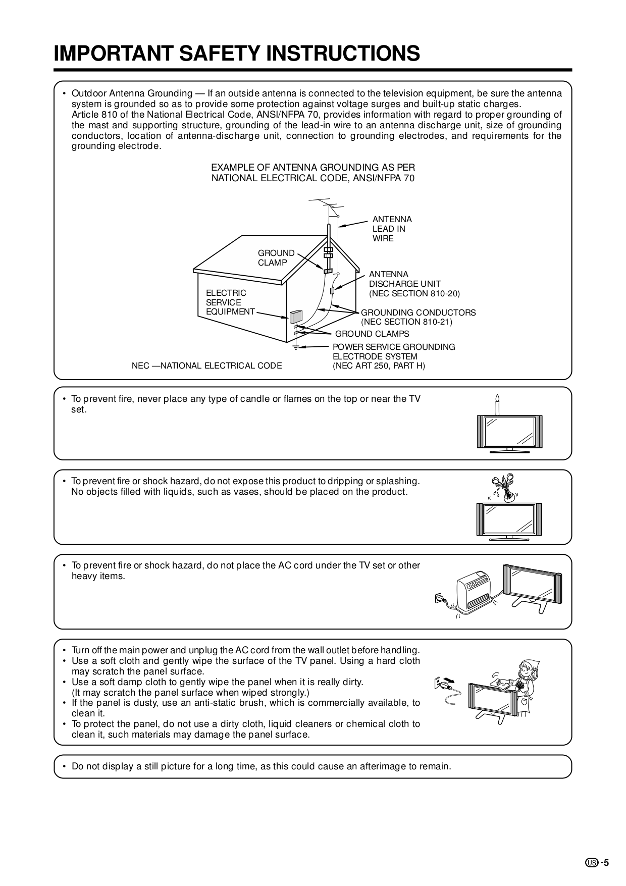 PDF manual for Sharp TV AQUOS LC45GD5U