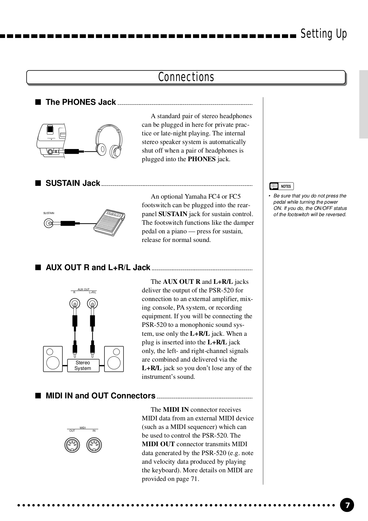 PDF manual for Yamaha Music Keyboard PSR-520