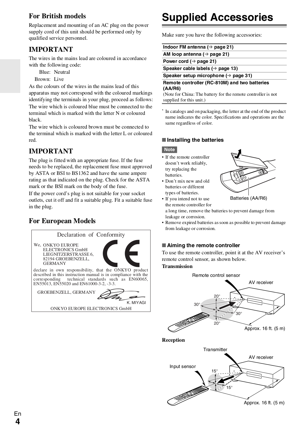 PDF manual for Onkyo Receiver TX-NR809
