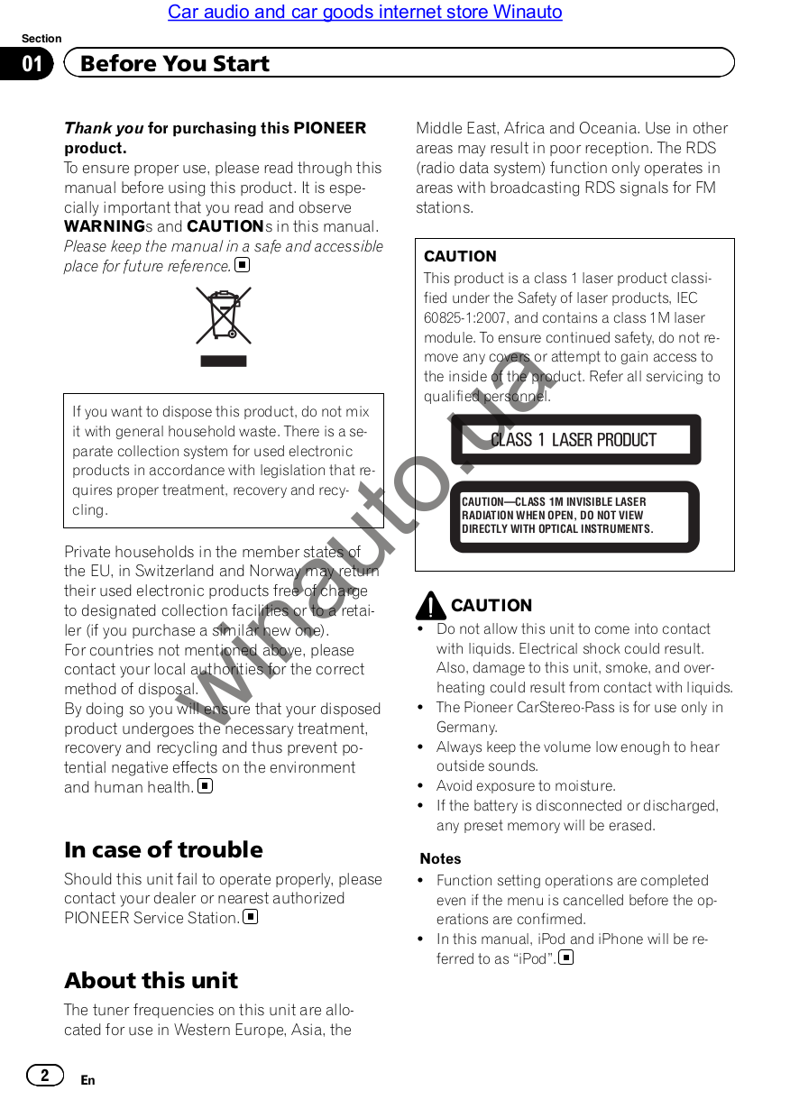 PDF manual for Pioneer Car Receiver DEH-7300BT