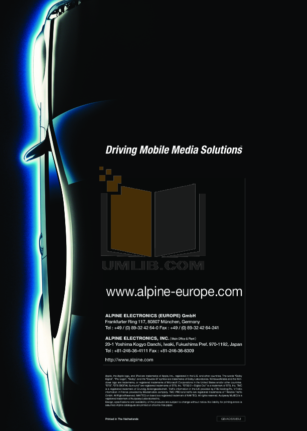 Download free pdf for Alpine MRP-M500 Car Amplifier manual