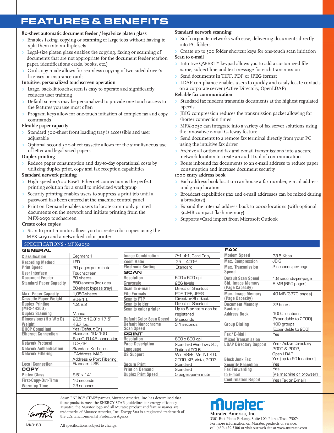 PDF manual for Muratec Copier MFX-1430