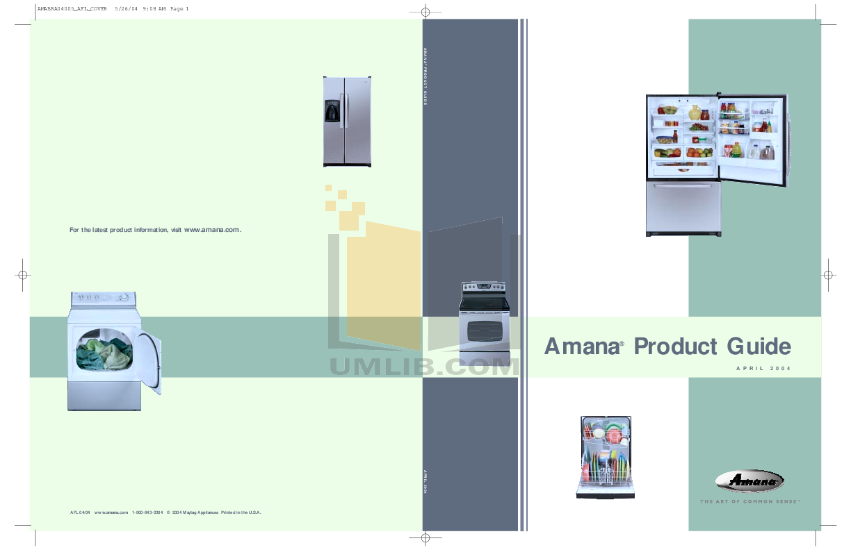 Download free pdf for Amana AFD2535DES Refrigerator manual