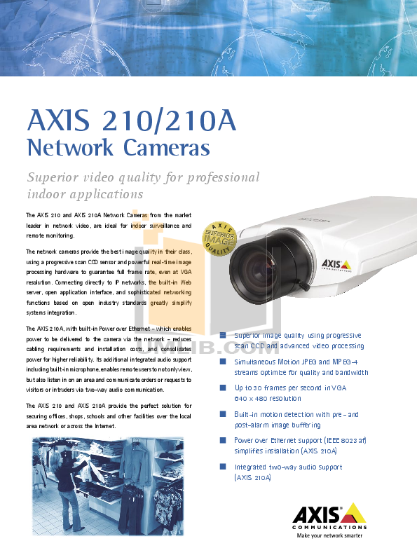 Download free pdf for Axis 210A Security Camera manual