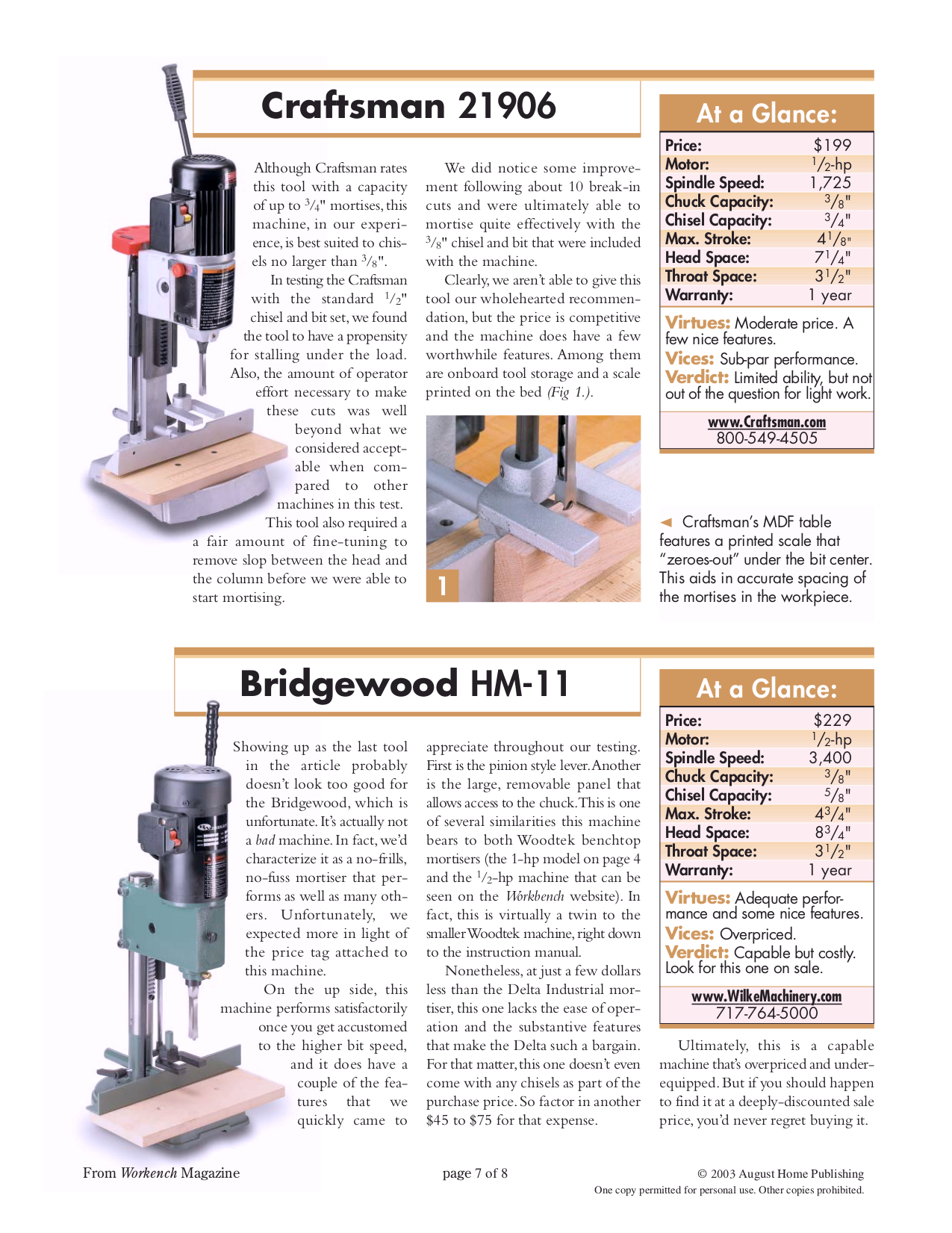 PDF manual for Jet Other JBM5 Mortiser