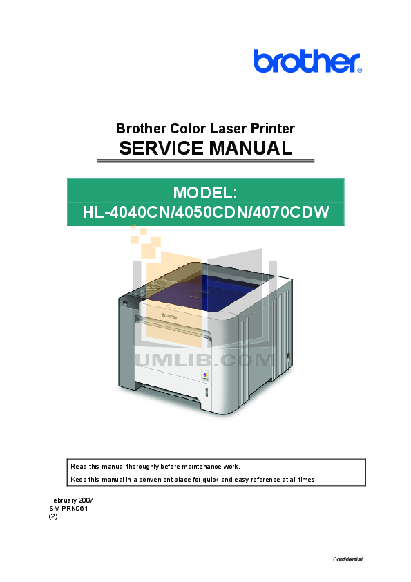 Download free pdf for Brother HL-4070CDW Printer manual