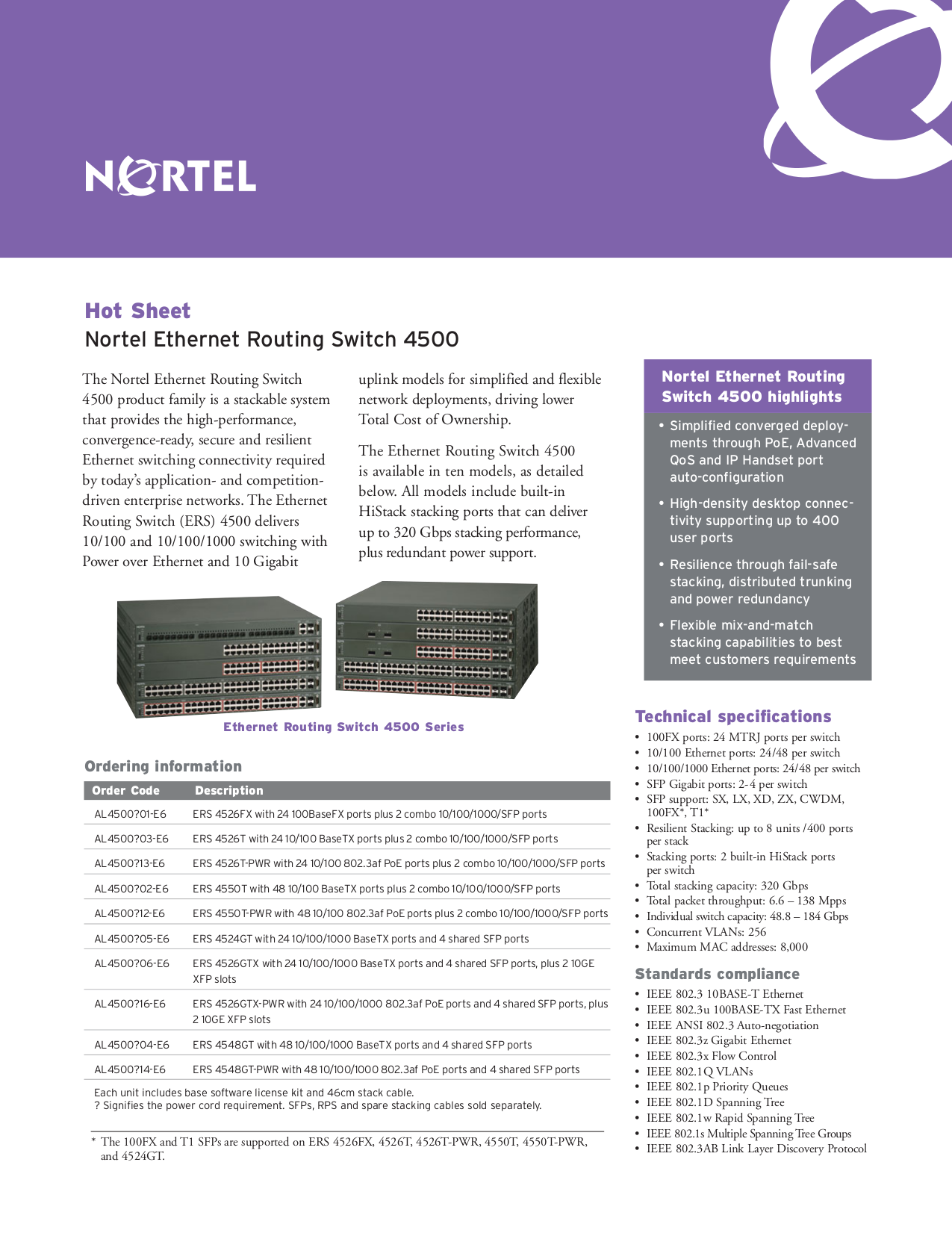 Download free pdf for Nortel 4526 Switch manual