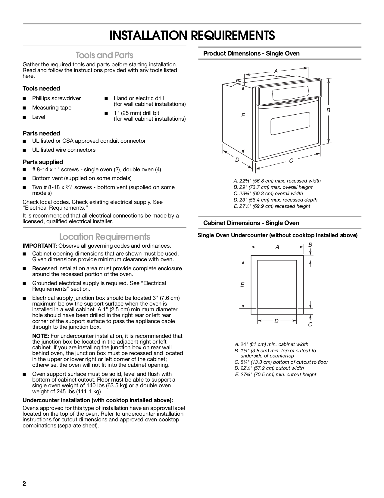 Kitchen Aid Superba Oven Manual