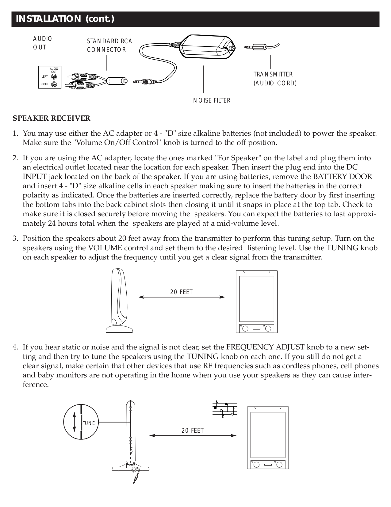 PDF manual for RCA Speaker WSP150