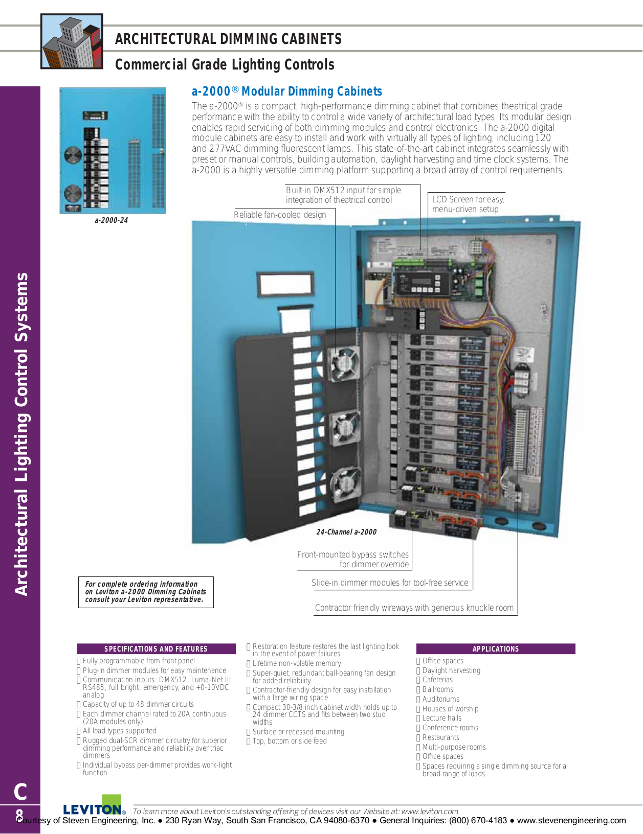 PDF manual for Leviton Other a-2000 Dimmer Cabinet