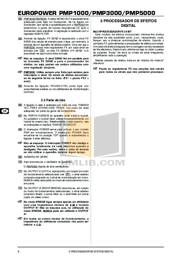 PDF manual for Behringer Other EUROPOWER PMP3000 Mixers