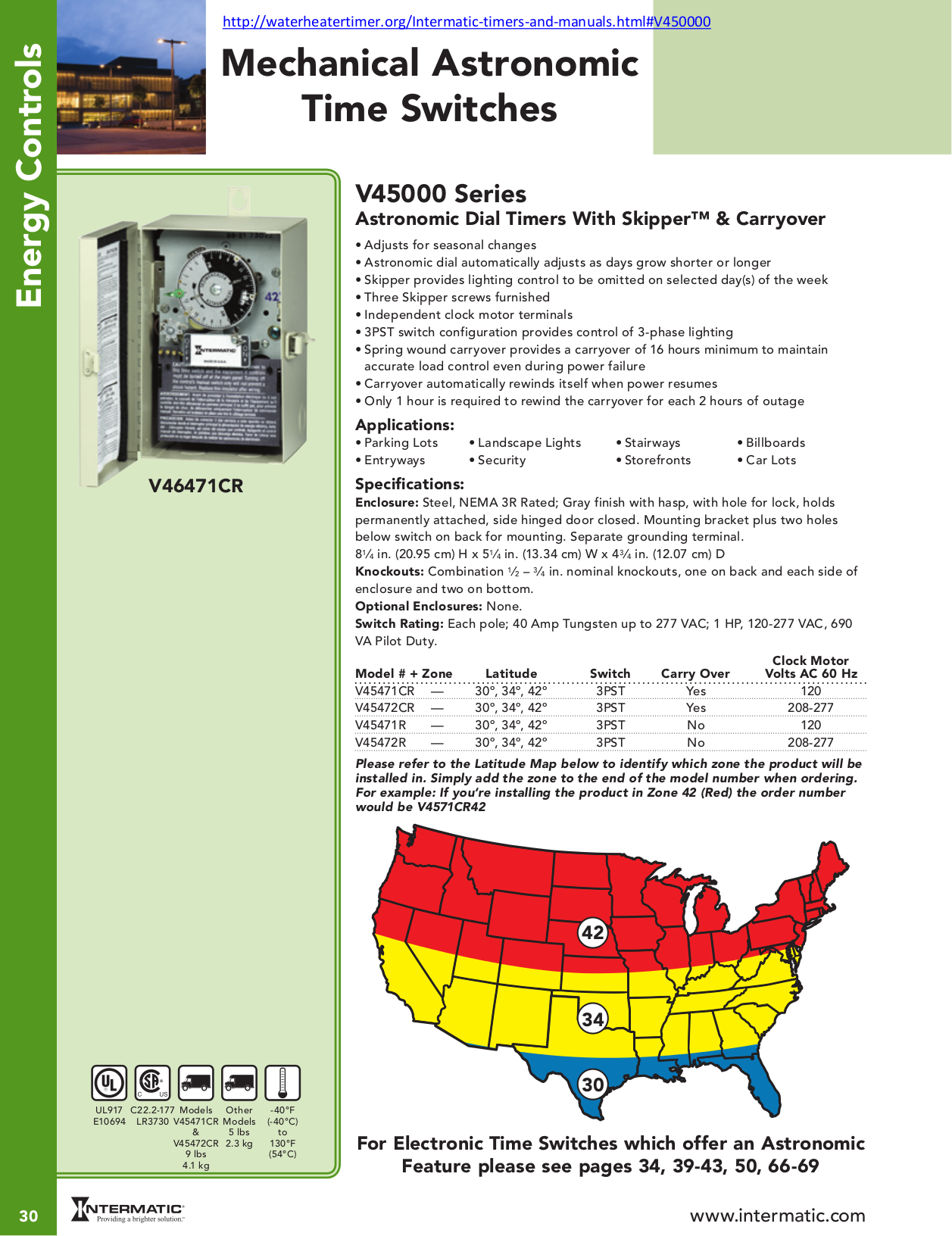 Download free pdf for Intermatic V45471CR Timers Other manual