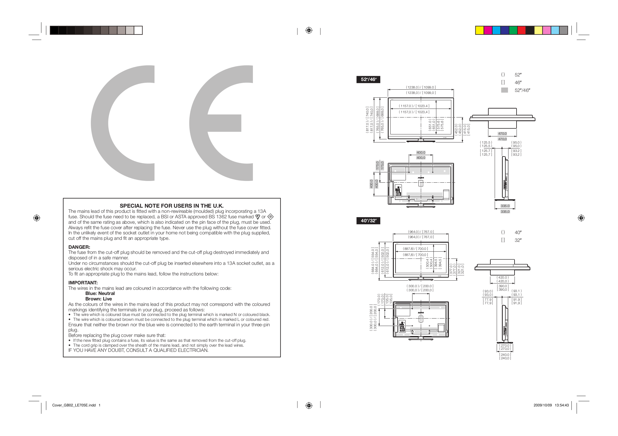 PDF manual for Sharp TV AQUOS LC32D59U
