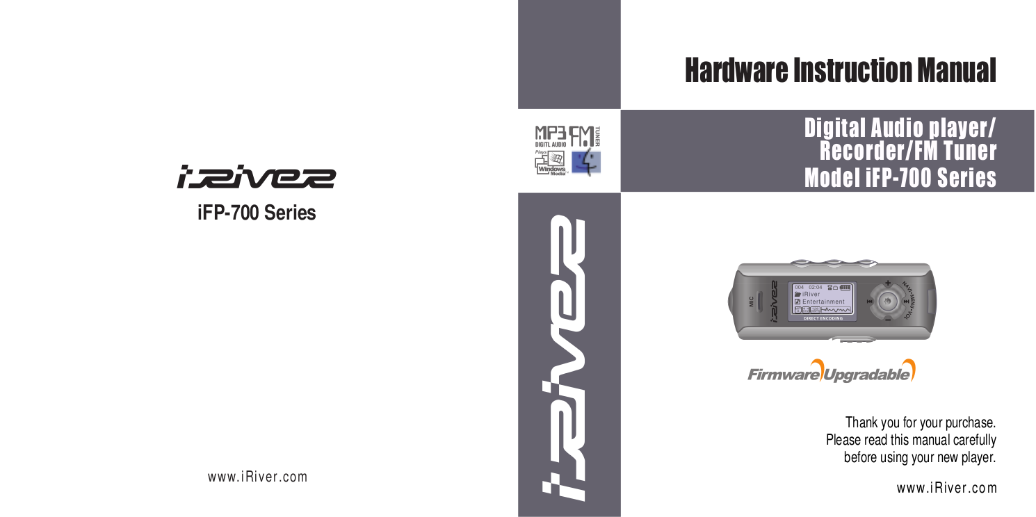 Download free pdf for iRiver iFP790 MP3 Player manual