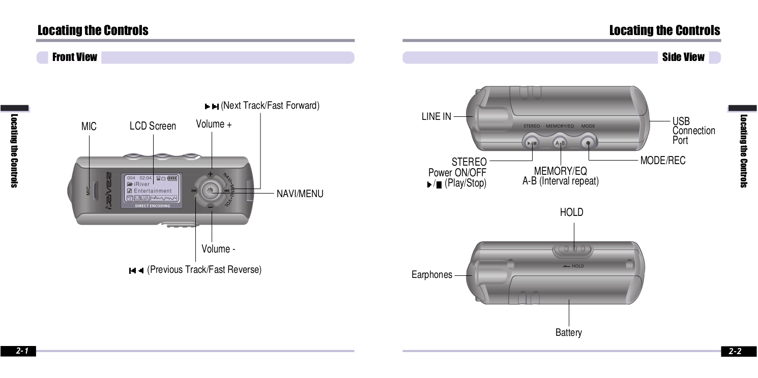 PDF manual for iRiver MP3 Player iFP790