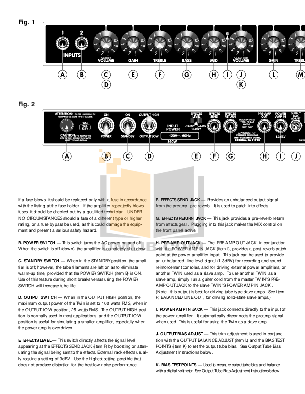 PDF manual for Fender Amp 65 Twin Reverb