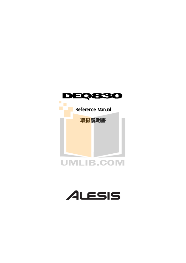 Download free pdf for Alesis DEQ830 Equilizers Other manual