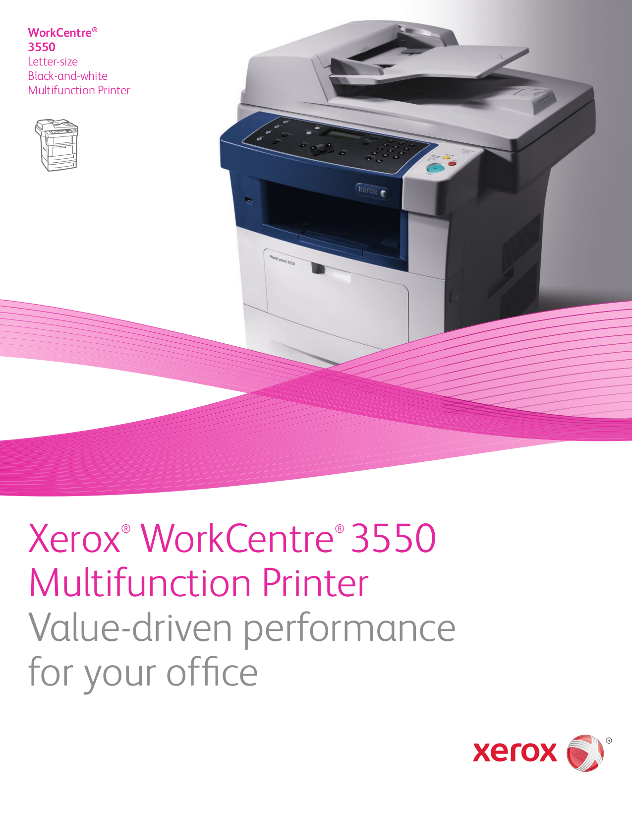 Download free pdf for Xerox WorkCentre 3550 Multifunction Printer manual