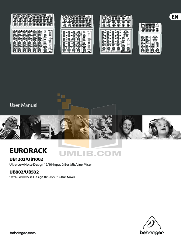 Download free pdf for Behringer Eurorack UB802 Mixers Other manual