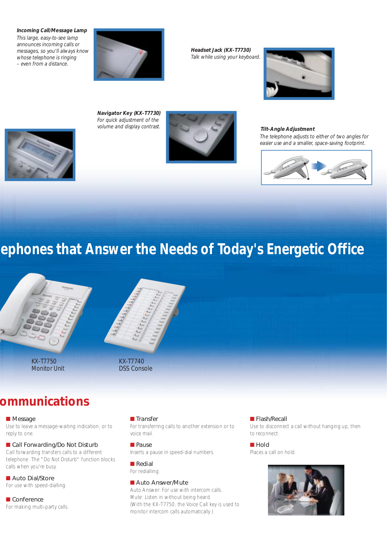 PDF manual for Panasonic Telephone KX-T7720