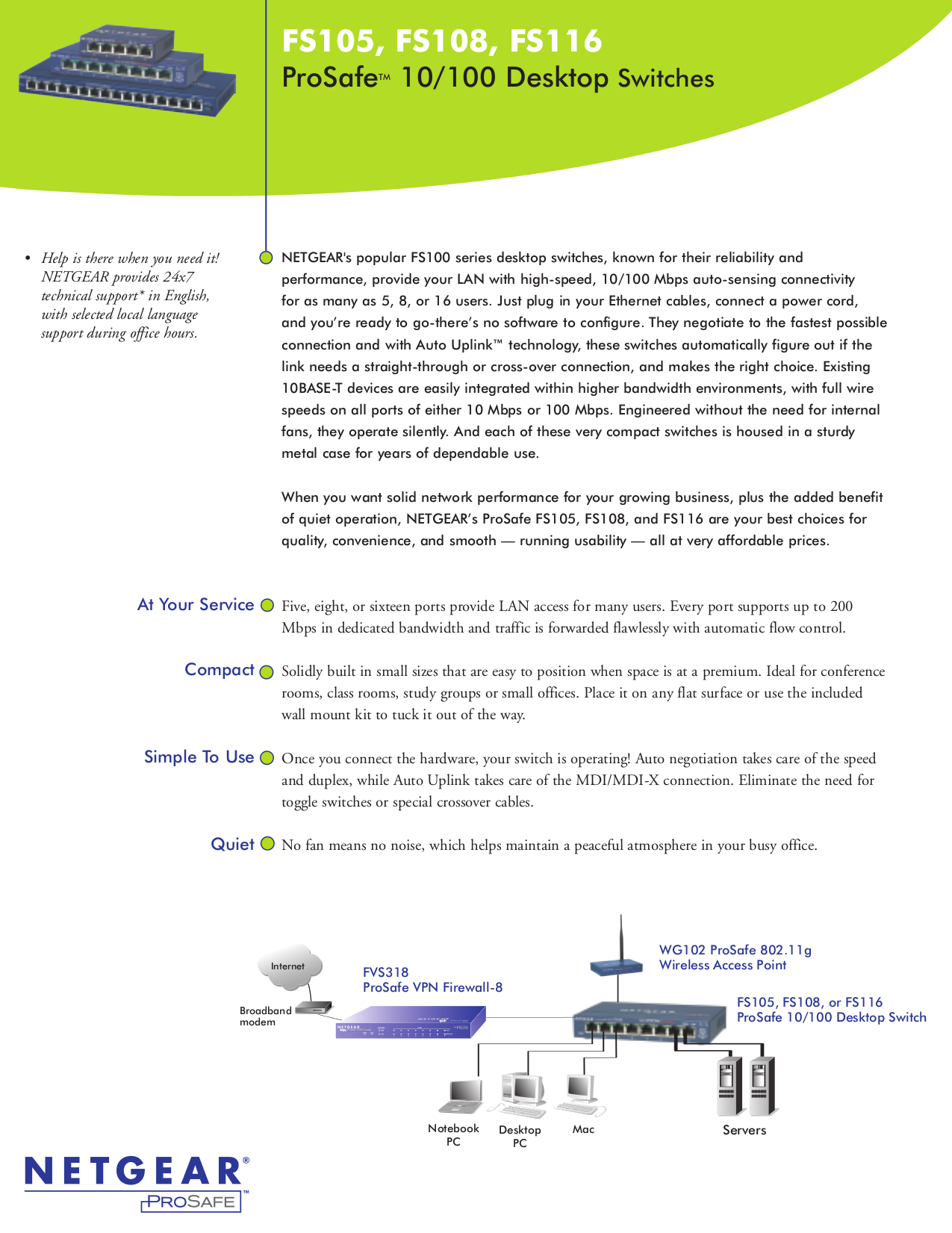 Download free pdf for Netgear ProSafe GS105 Switch manual