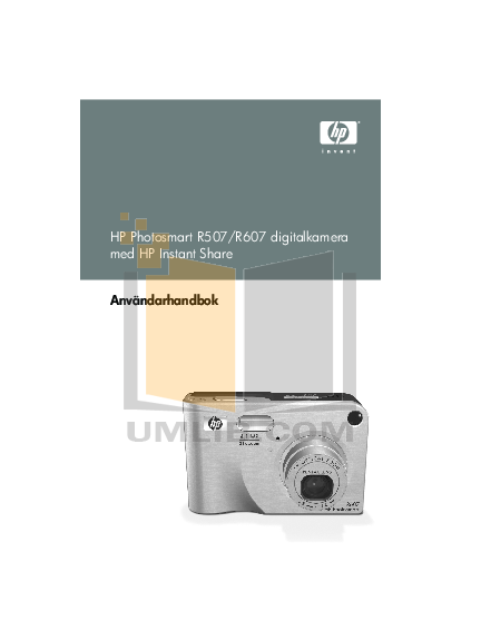 HP Digital Camera Photosmart R507 pdf page preview