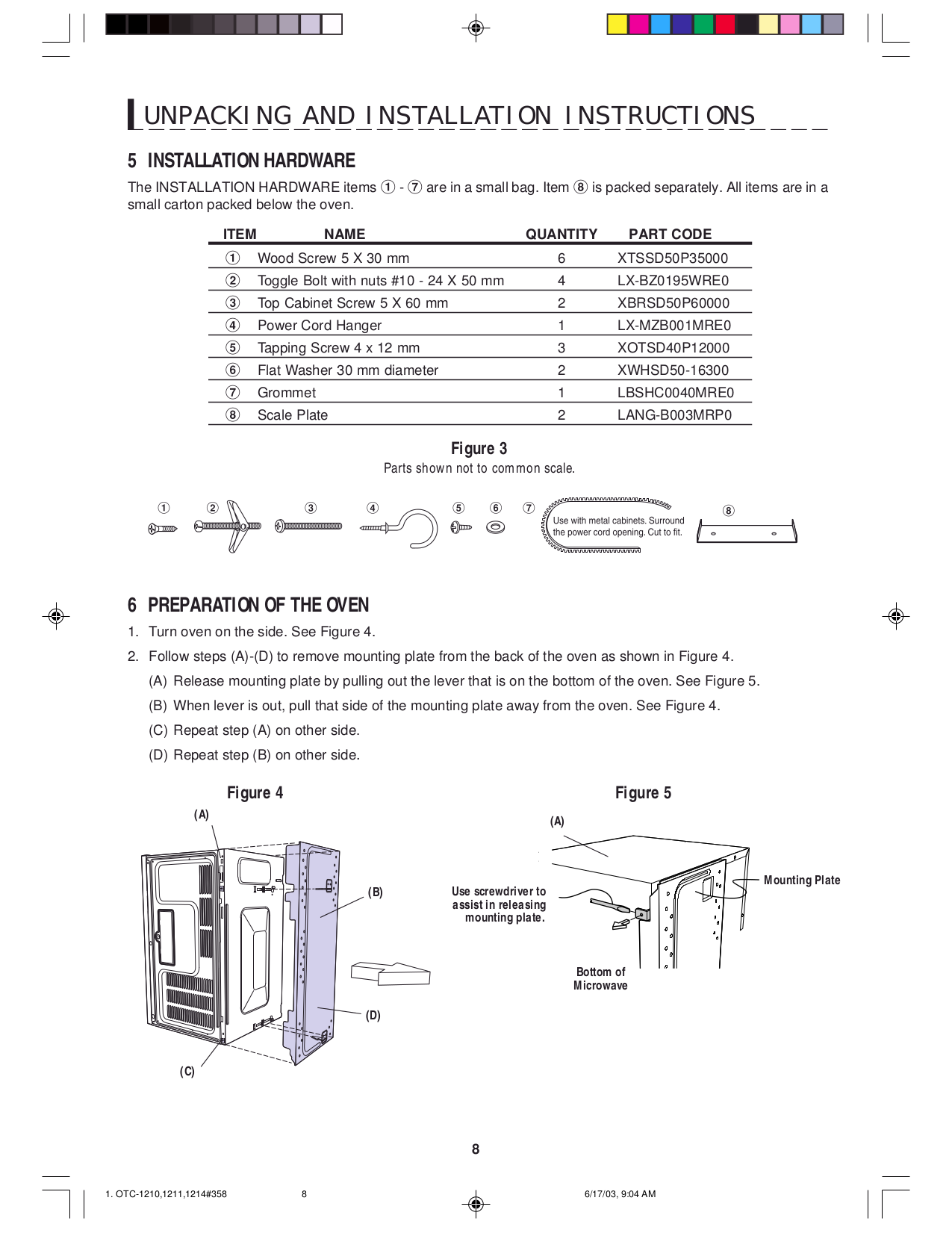 PDF manual for Sharp Microwave R1214T