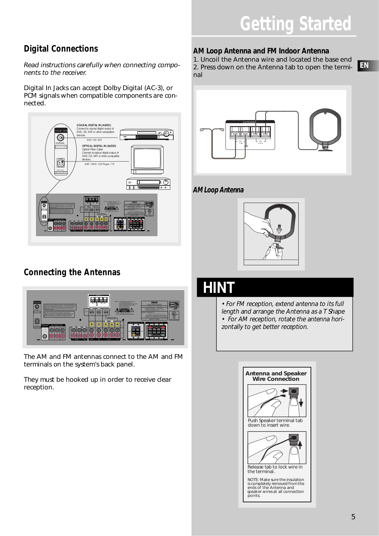 PDF manual for RCA Home Theater RT2600