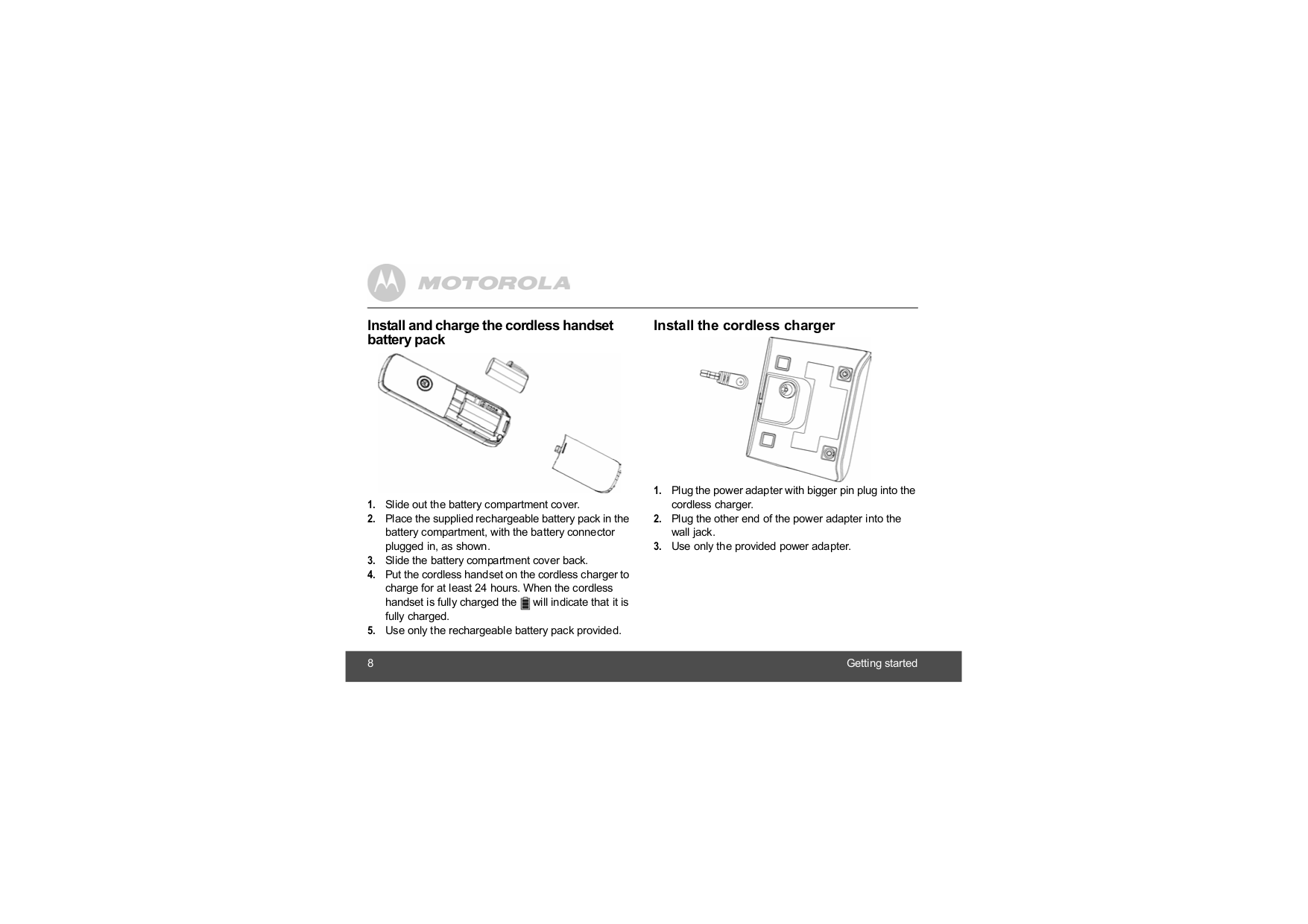 PDF manual for Motorola Telephone L402C
