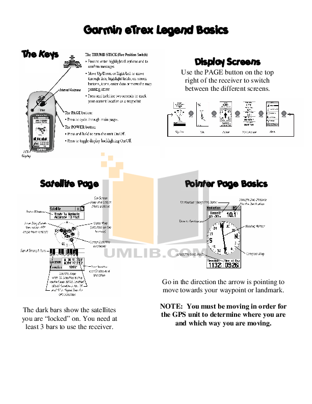 Download free pdf for Garmin eTrex Legend H GPS manual