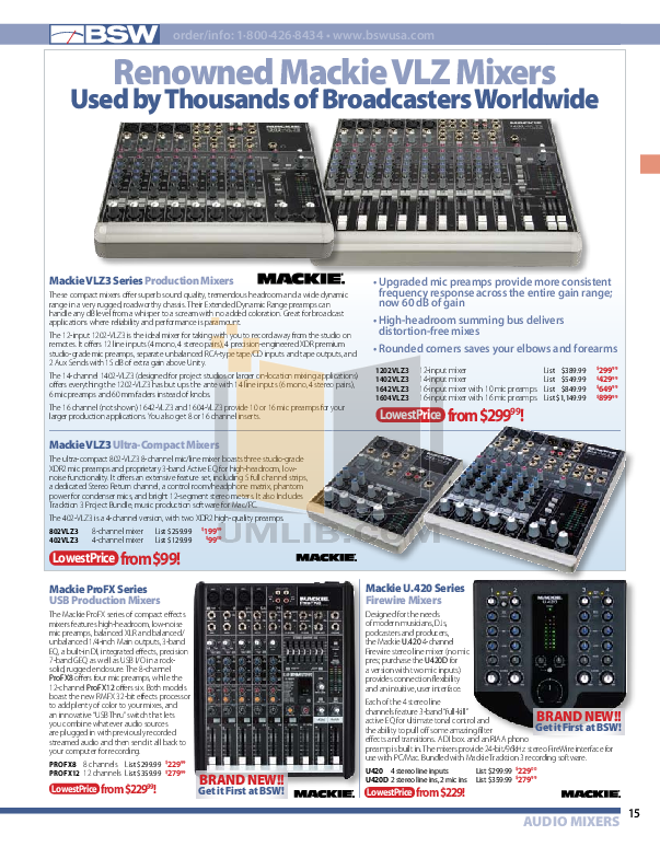 PDF manual for Behringer Other Xenyx 1832FX Mixers