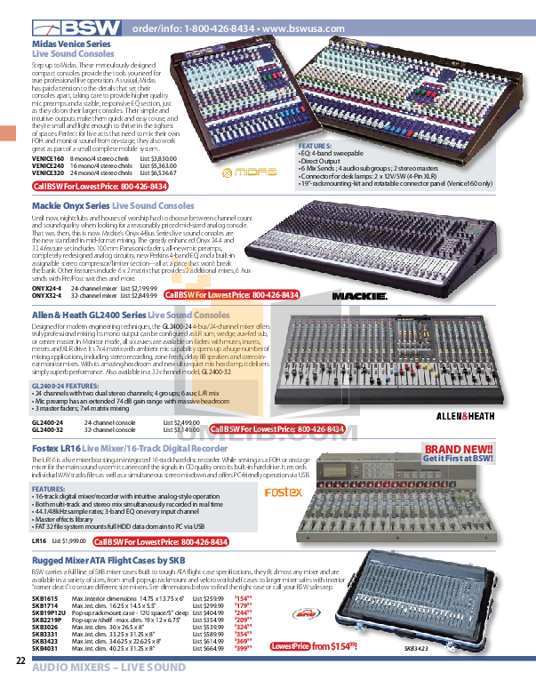 PDF manual for Behringer Other Xenyx 1832FX Mixers