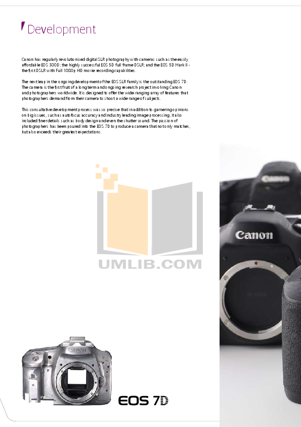 PDF manual for Canon Digital Camera EOS 300D
