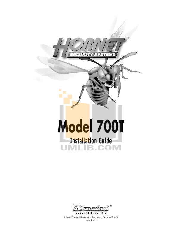 Download free pdf for DEI Hornet 700T Car Alarms Other manual