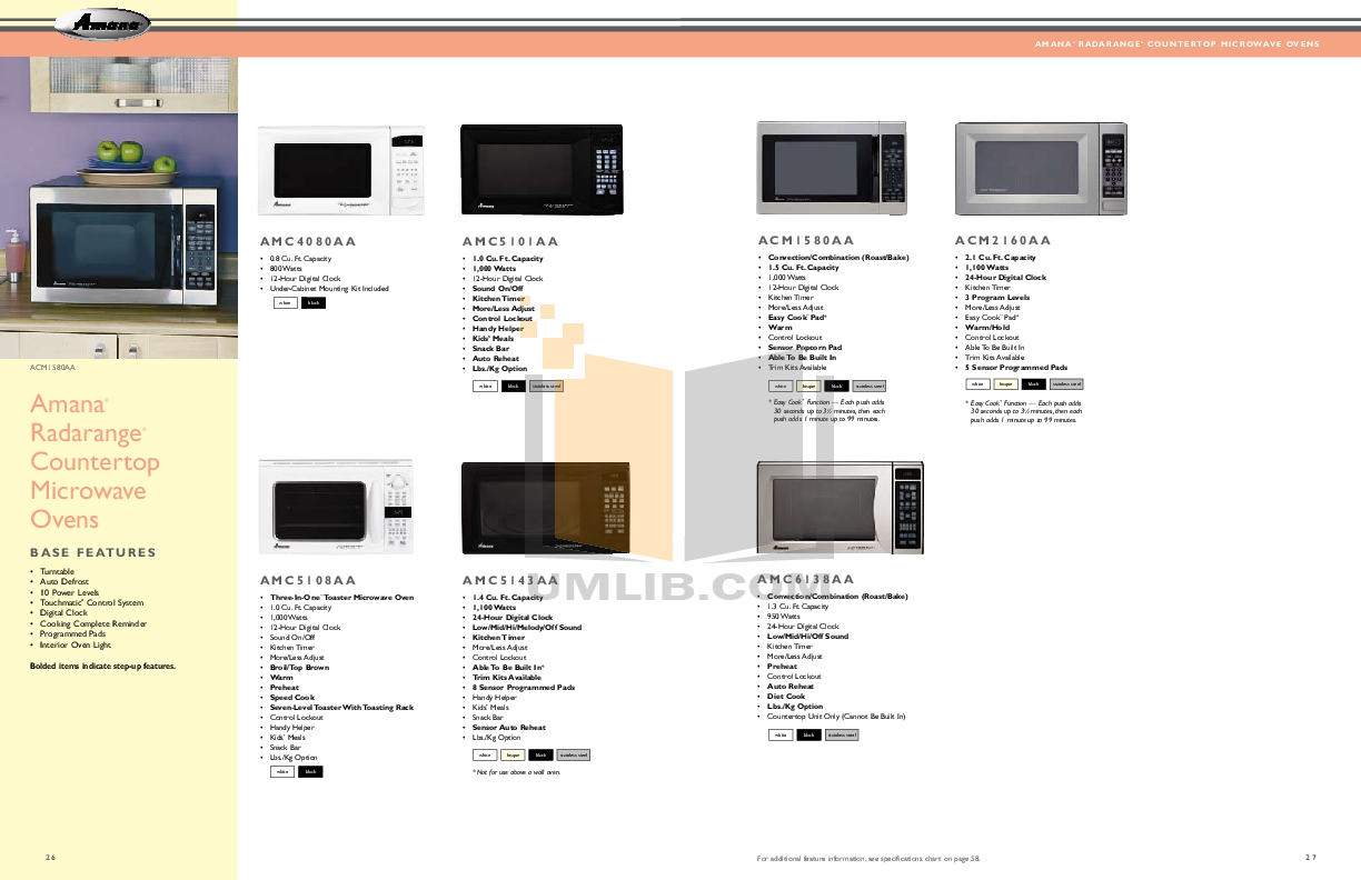 PDF manual for Amana Oven AEW3630DDS