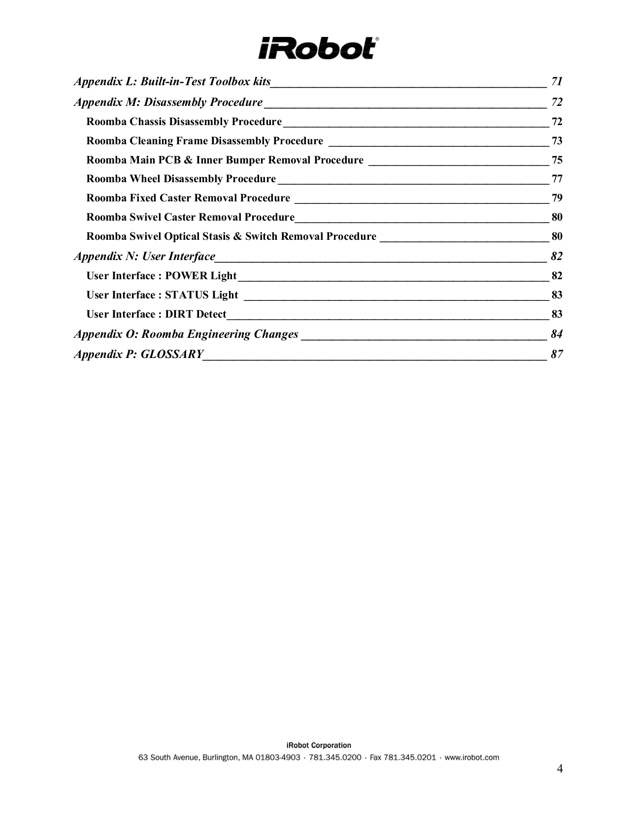 PDF manual for iRobot Vacuum Roomba 4210
