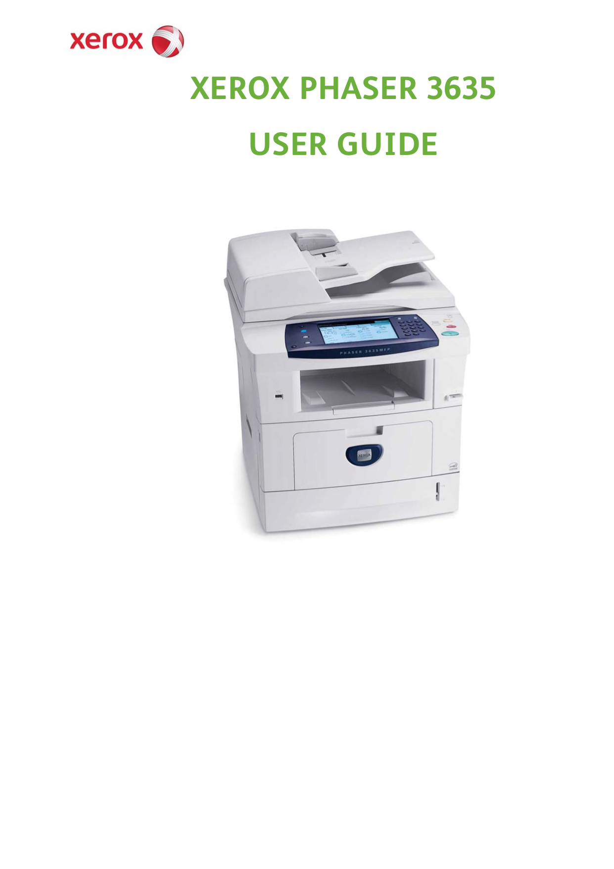 Download free pdf for Xerox Phaser 3635MFP Multifunction Printer manual