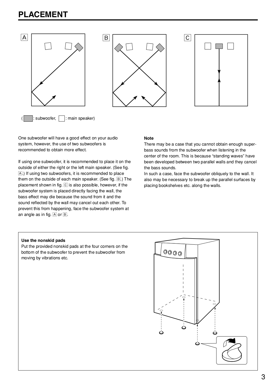 PDF manual for Yamaha Subwoofer YSTSW105