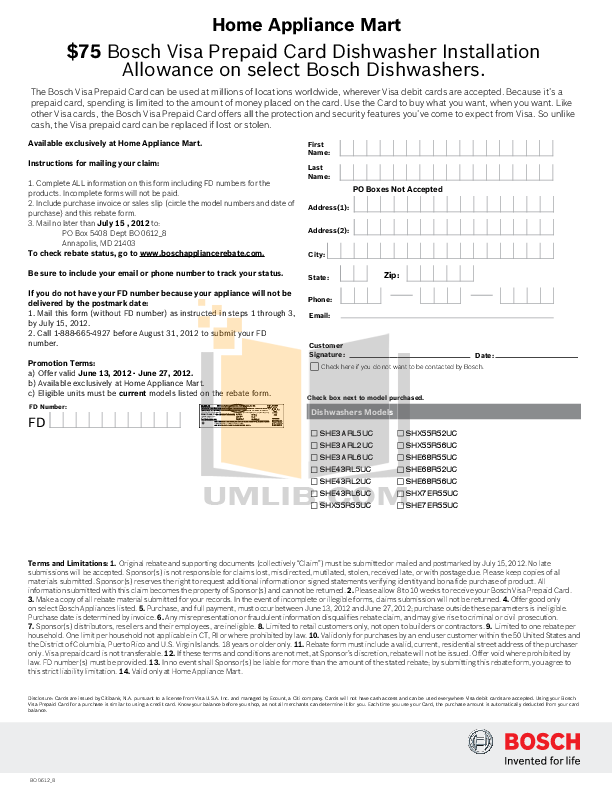 Download free pdf for Bosch SHX55R55UC Dishwasher manual