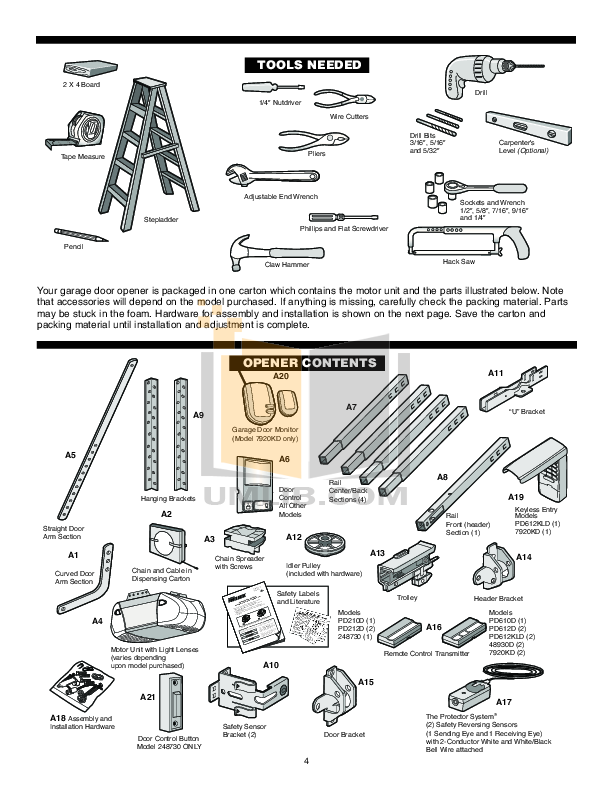 PDF manual for Chamberlain Other Whisper Drive 248754 Garage Door Openers