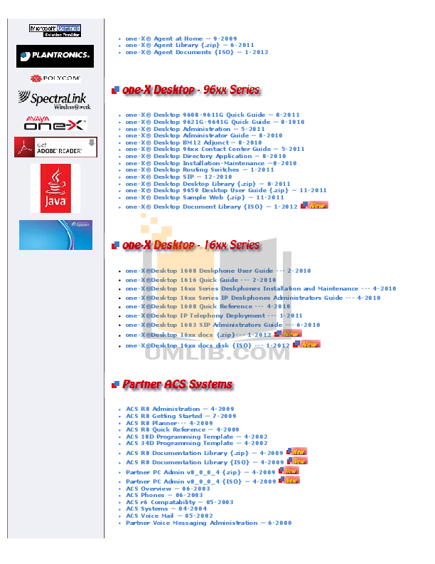 PDF manual for Avaya Telephone Partner 18D