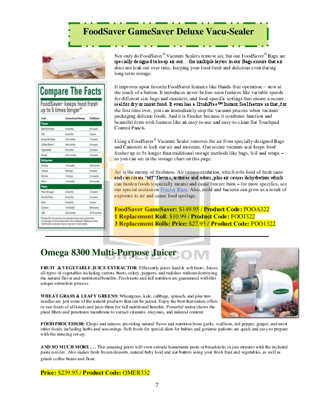 PDF manual for Foodsaver Other Professional III Plus Sealing System