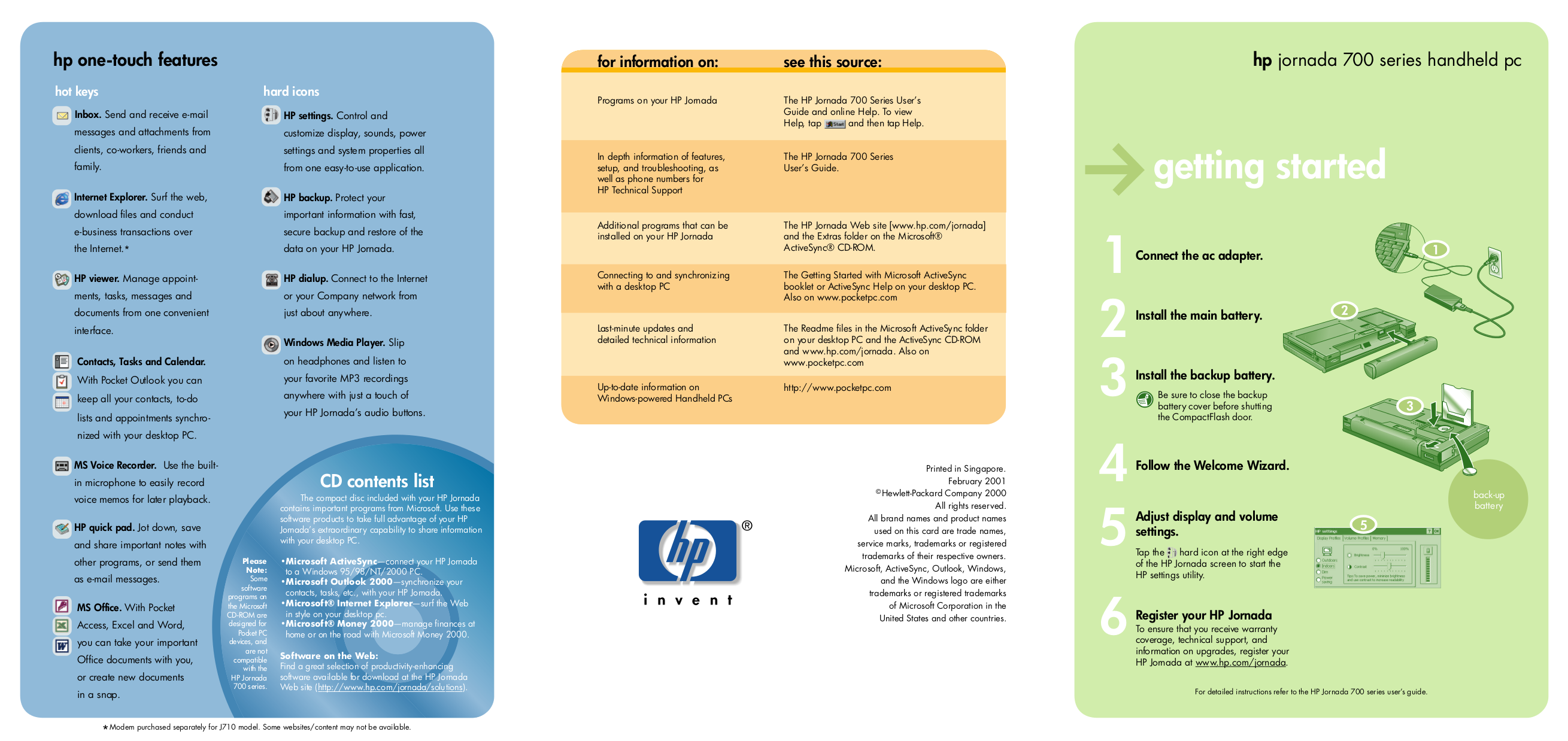 Download free pdf for HP Jornada 720 PDA manual