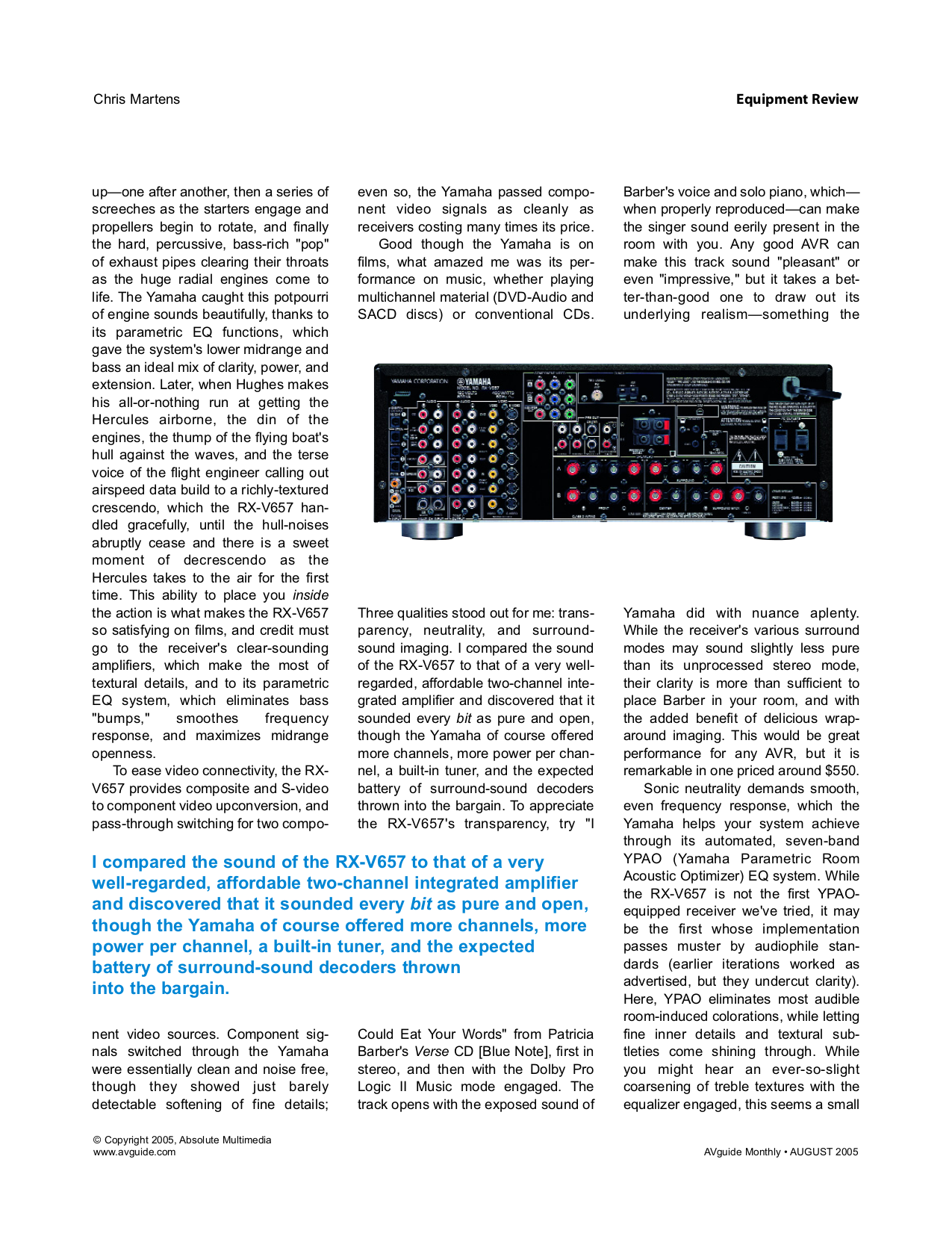 PDF manual for Yamaha Receiver RX-V657
