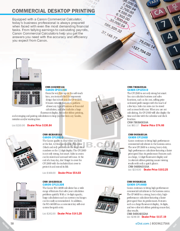 PDF manual for Canon Calculator MP25DV