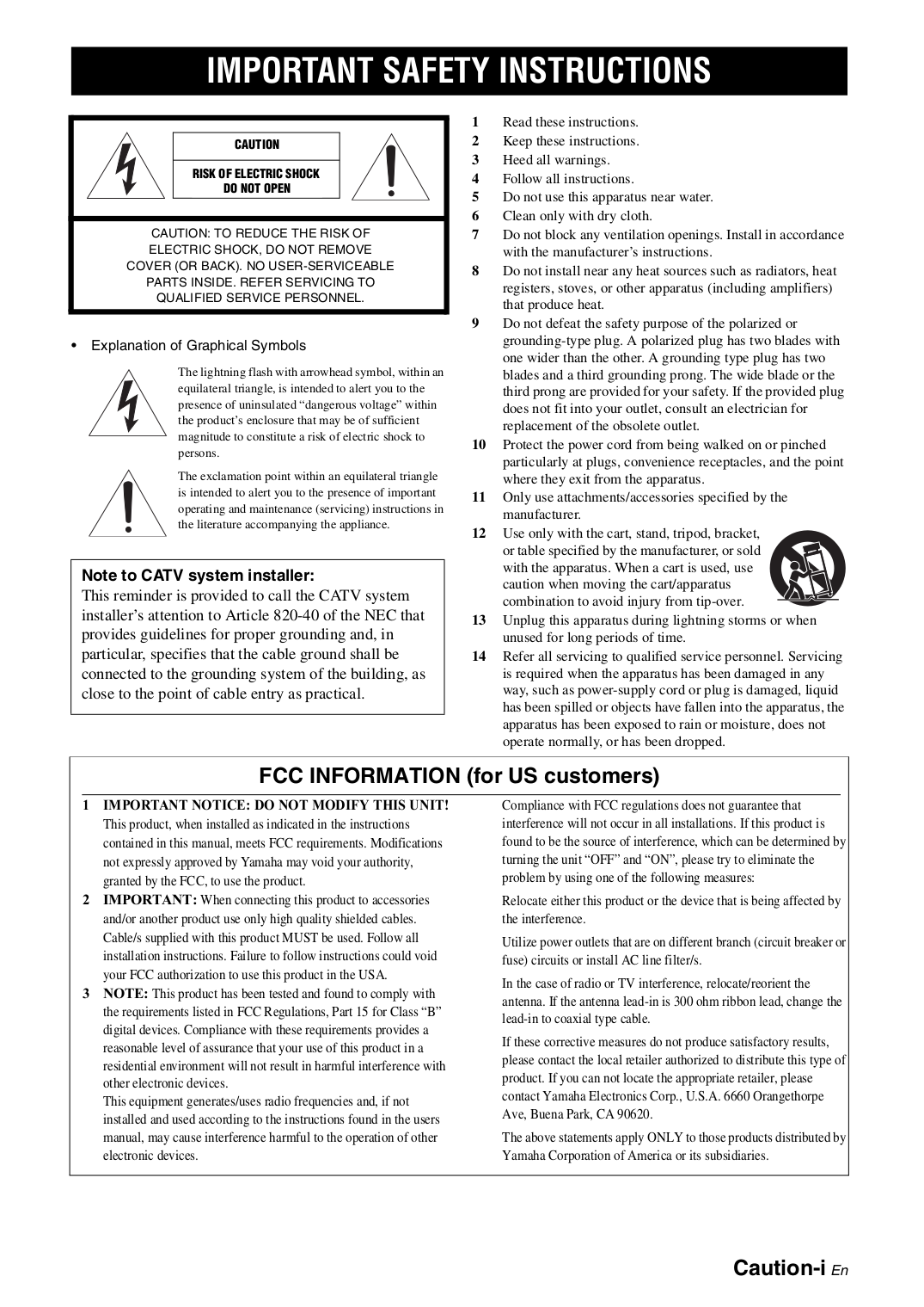 Yamaha Rx V485 Manual