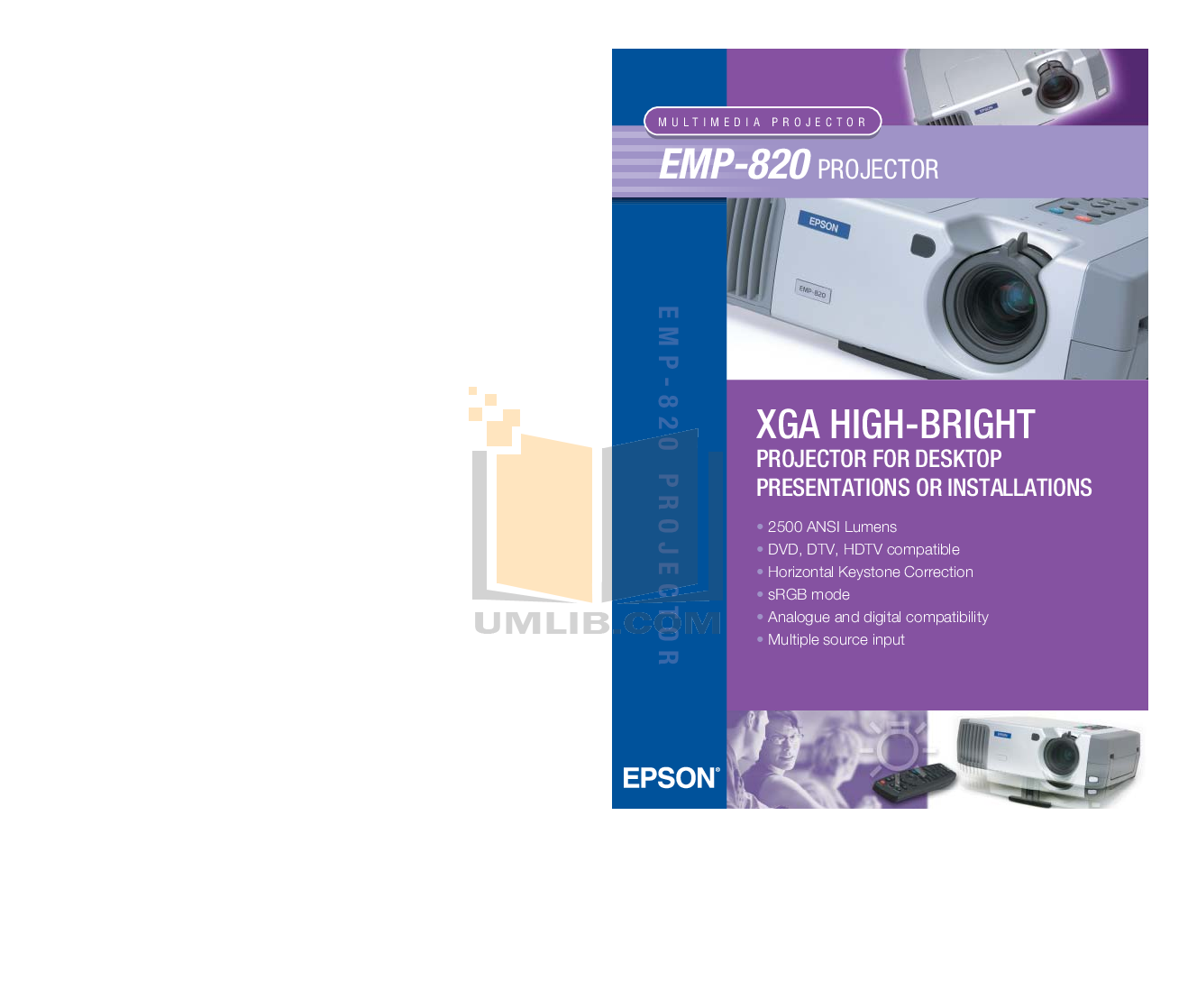 PDF manual for Epson Projector EMP820