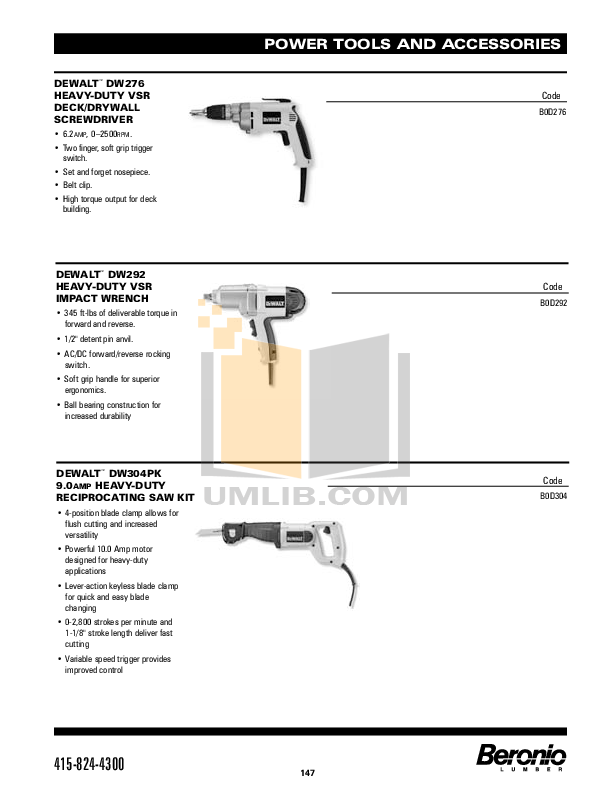 PDF manual for Dewalt Other DW660 CutOut Tool
